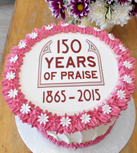 Upton Methodist Church 150th Anniversary cake